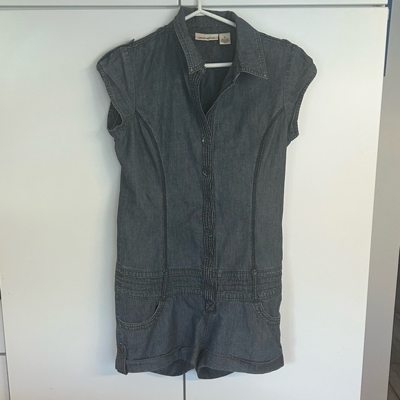 DKNY  Belted Denim Blue Romper, Size 28 - Picture 4 of 15